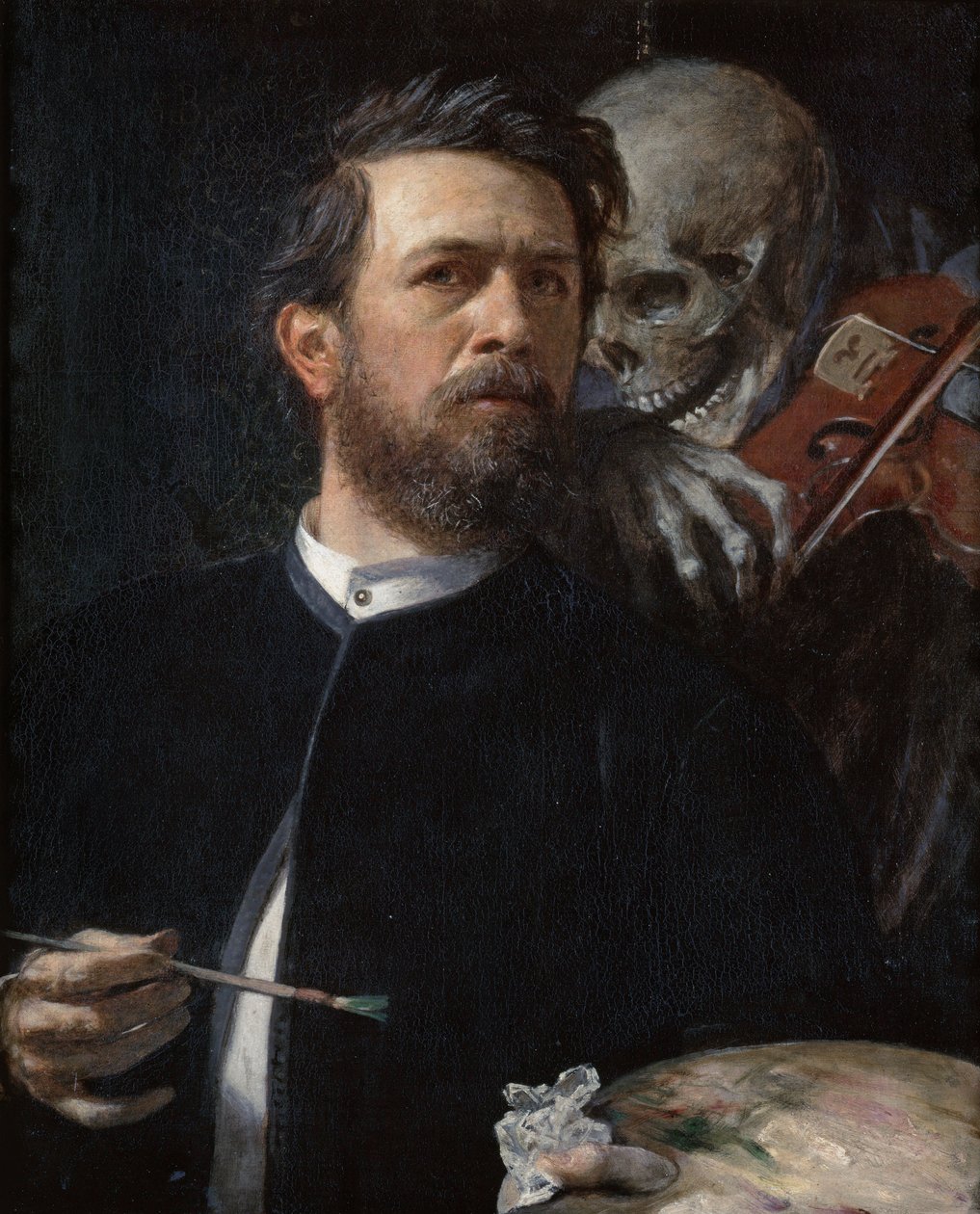 Autoportrét se Smrtí hrající na housle od Arnold Böcklin