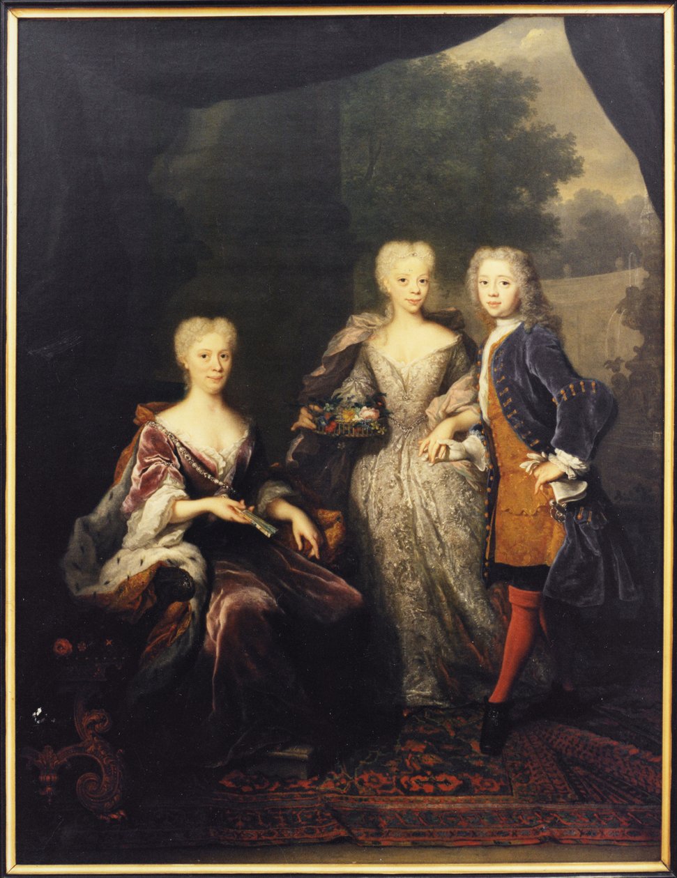 Marie Louise de Hesse Cassel, princezna z Orange se svými dětmi, Amelie d