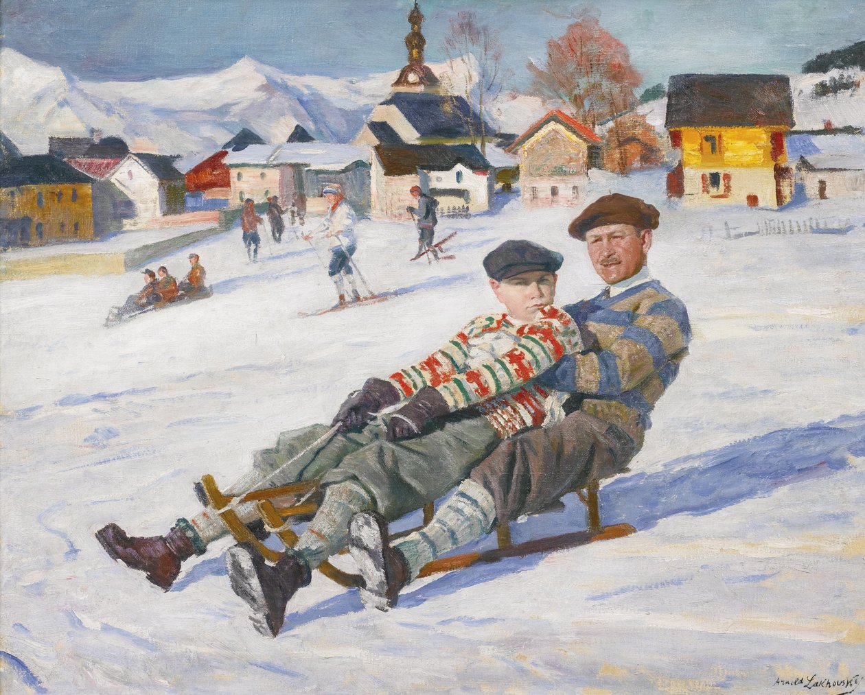 Rumunská Carol II a rumunský princ Michael, počátek 30. let 20. století od Arnold Borisovich Lakhovsky
