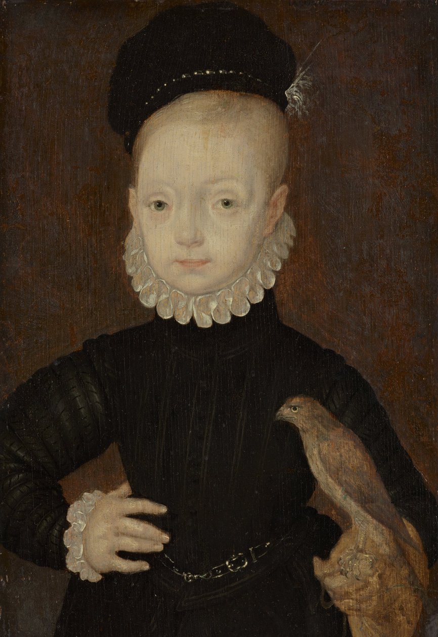 James VI a I 1566-1625, skotský král, jako dítě, 1574 od Arnold Bronckhorst