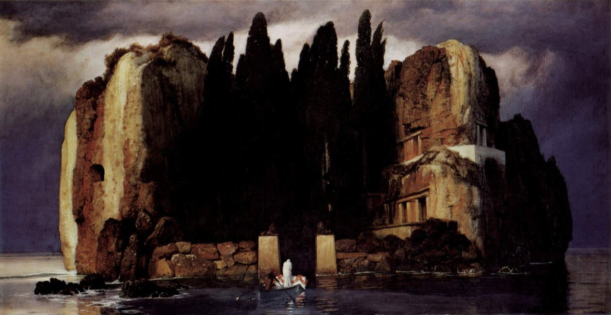 Německy: Die Toteninsel Ostrov mrtvých od Arnold Böcklin