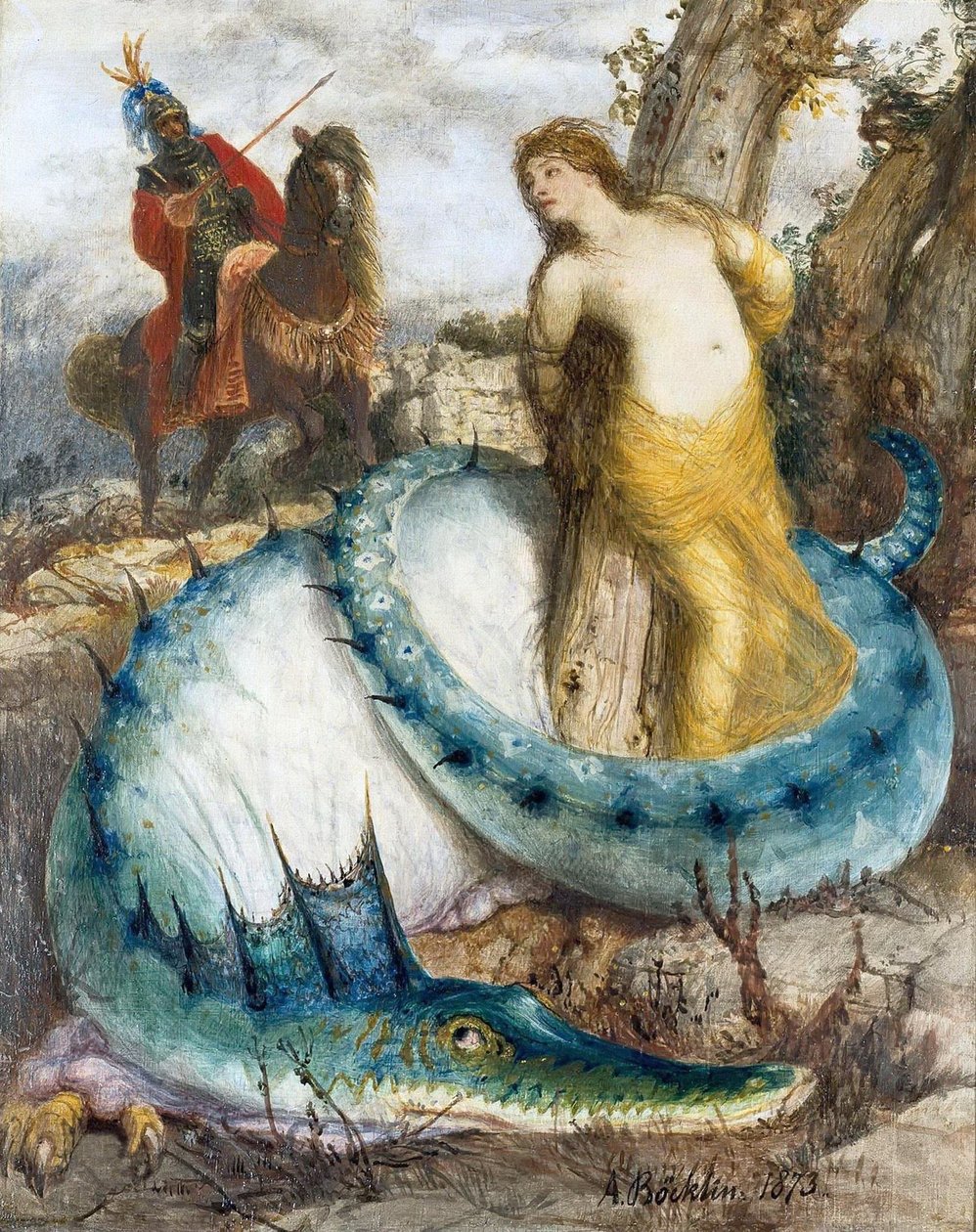 Němčina:  Ruggiero und Angelica Ruggiero a Angelica od Arnold Böcklin