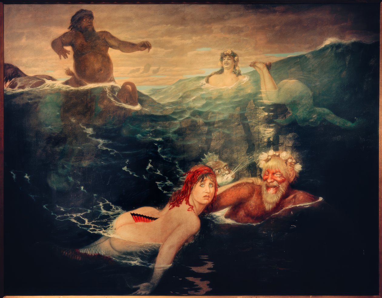 Ve hře vln od Arnold Böcklin