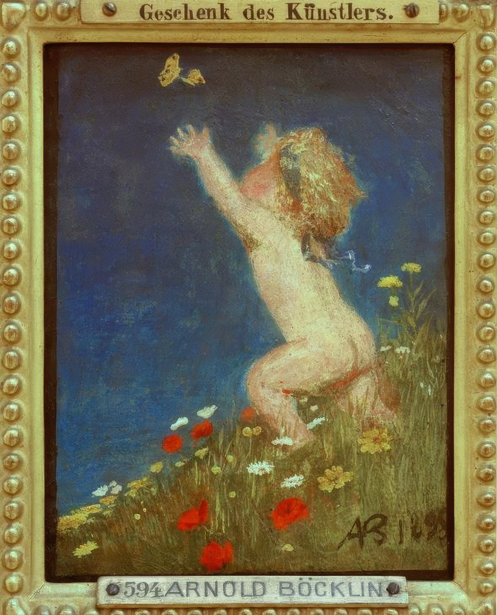 Nahé dítě s blond vlasy od Arnold Böcklin