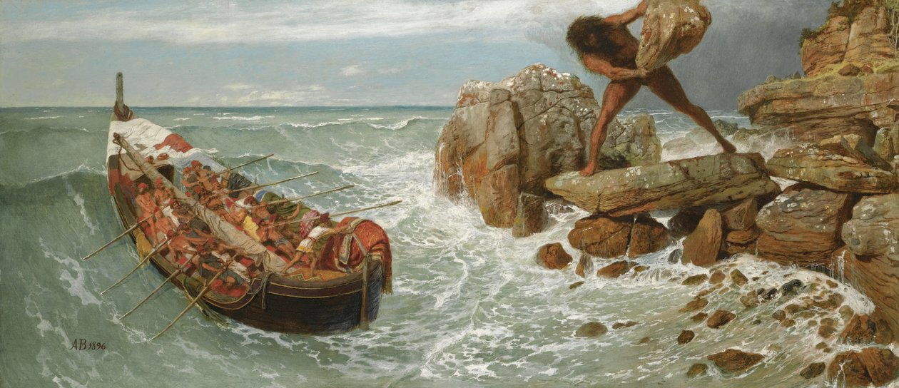 Odysseus a Polyphemus, 1896 od Arnold Böcklin