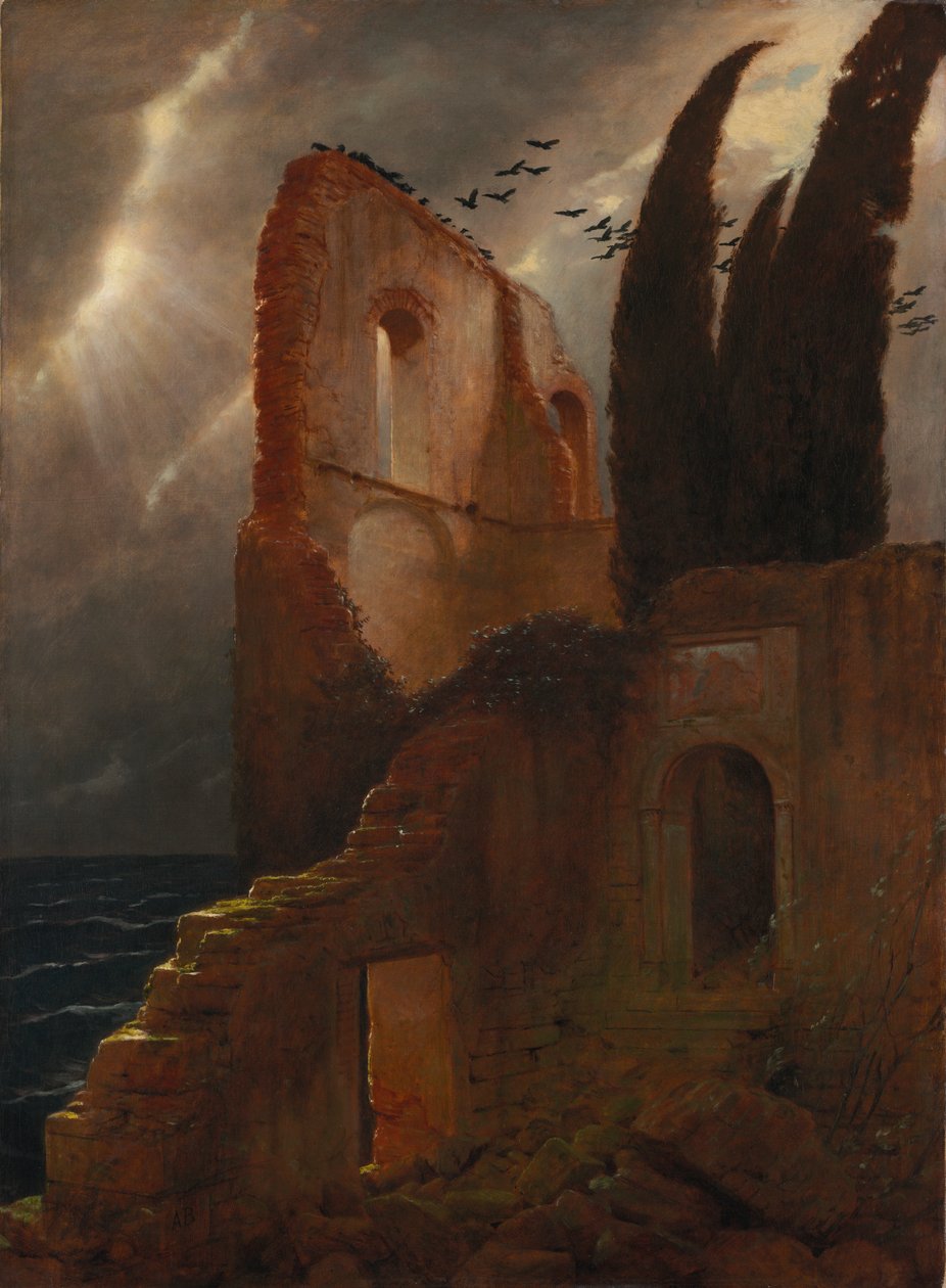 Zřícenina u moře od Arnold Böcklin