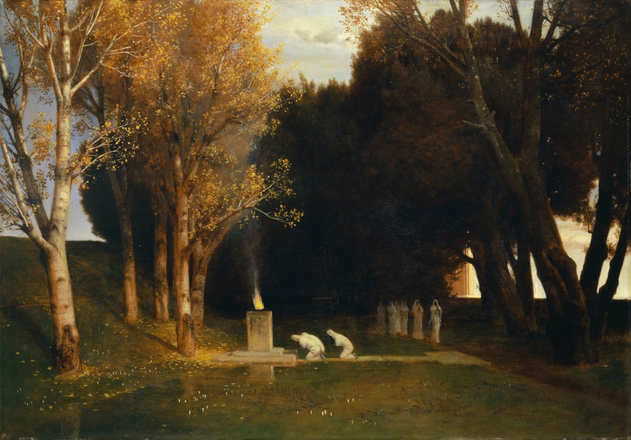 Posvátný háj, 1882. od Arnold Böcklin