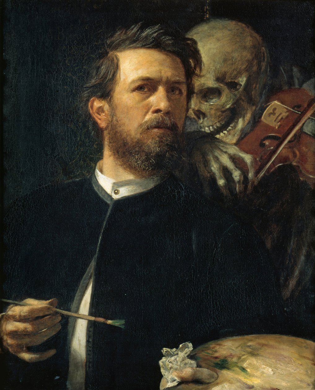 Autoportrét se smrtí hrající na housle, 1872 od Arnold Böcklin