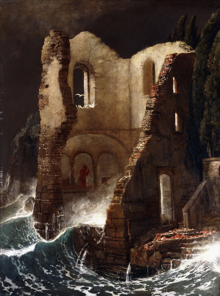Kaple; Die Kapelle, 1898 od Arnold Böcklin