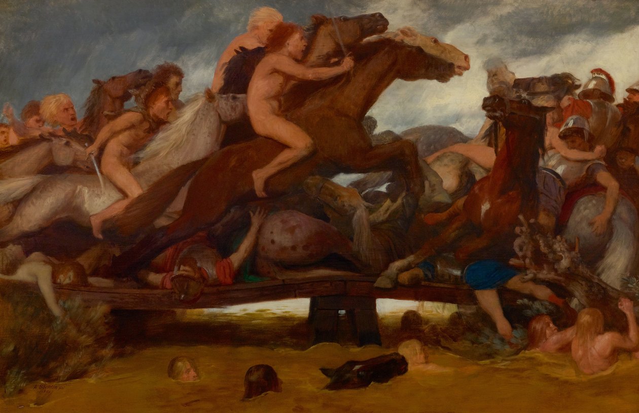 Bitva na mostě, 1889. od Arnold Böcklin