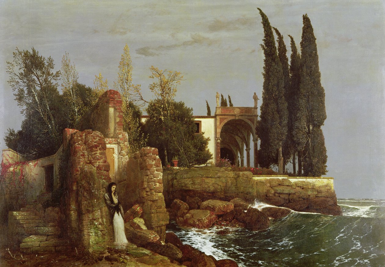 Vila u moře od Arnold Böcklin