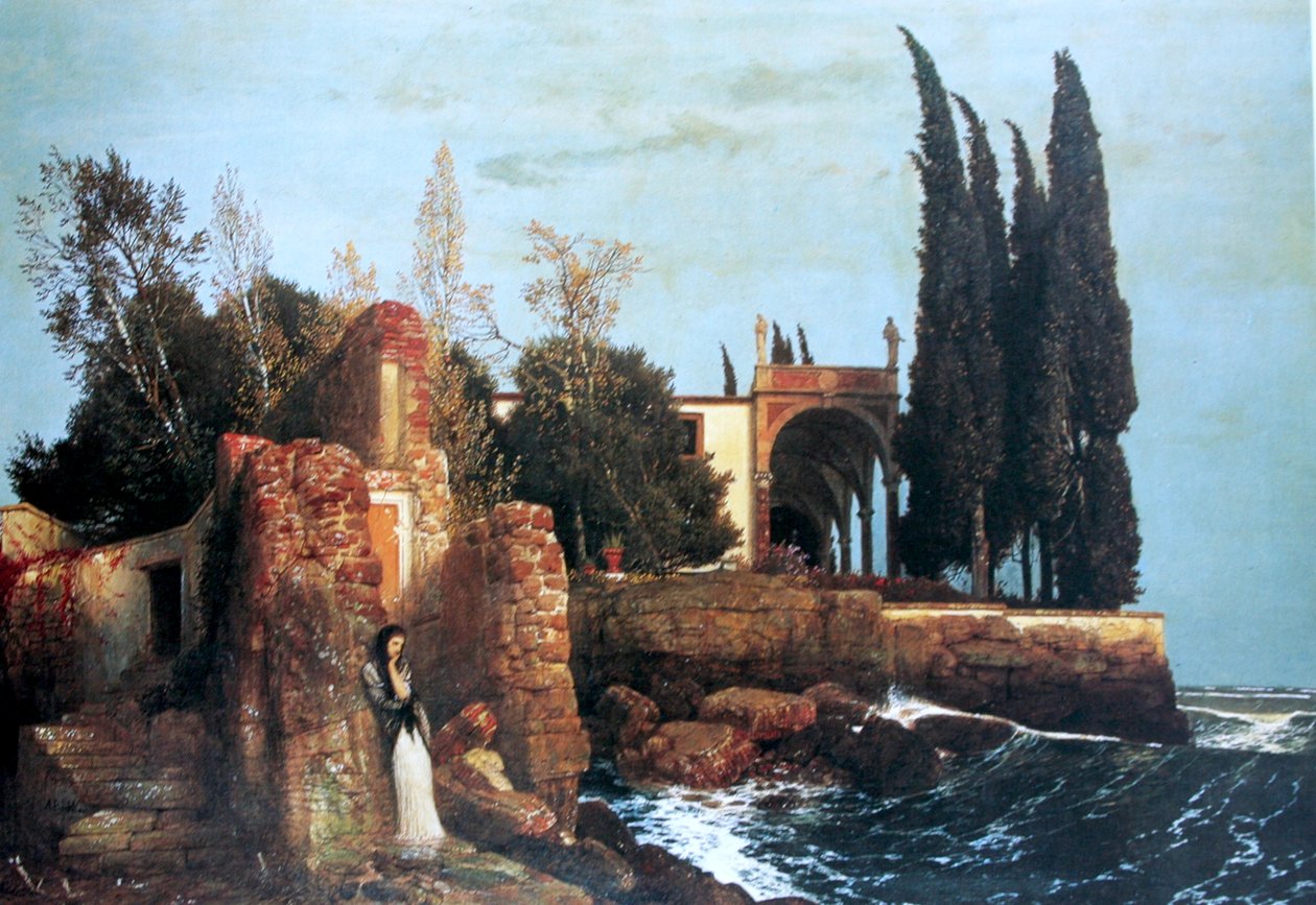 Vila u moře od Arnold Böcklin