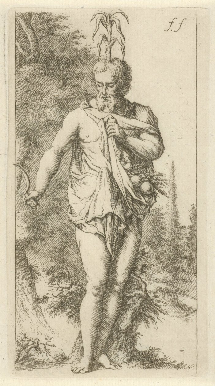 Priapus Scéna se sochami hříchu otevřena ve službách malířů, držitelů soch atd. (název série) od Arnold Houbraken