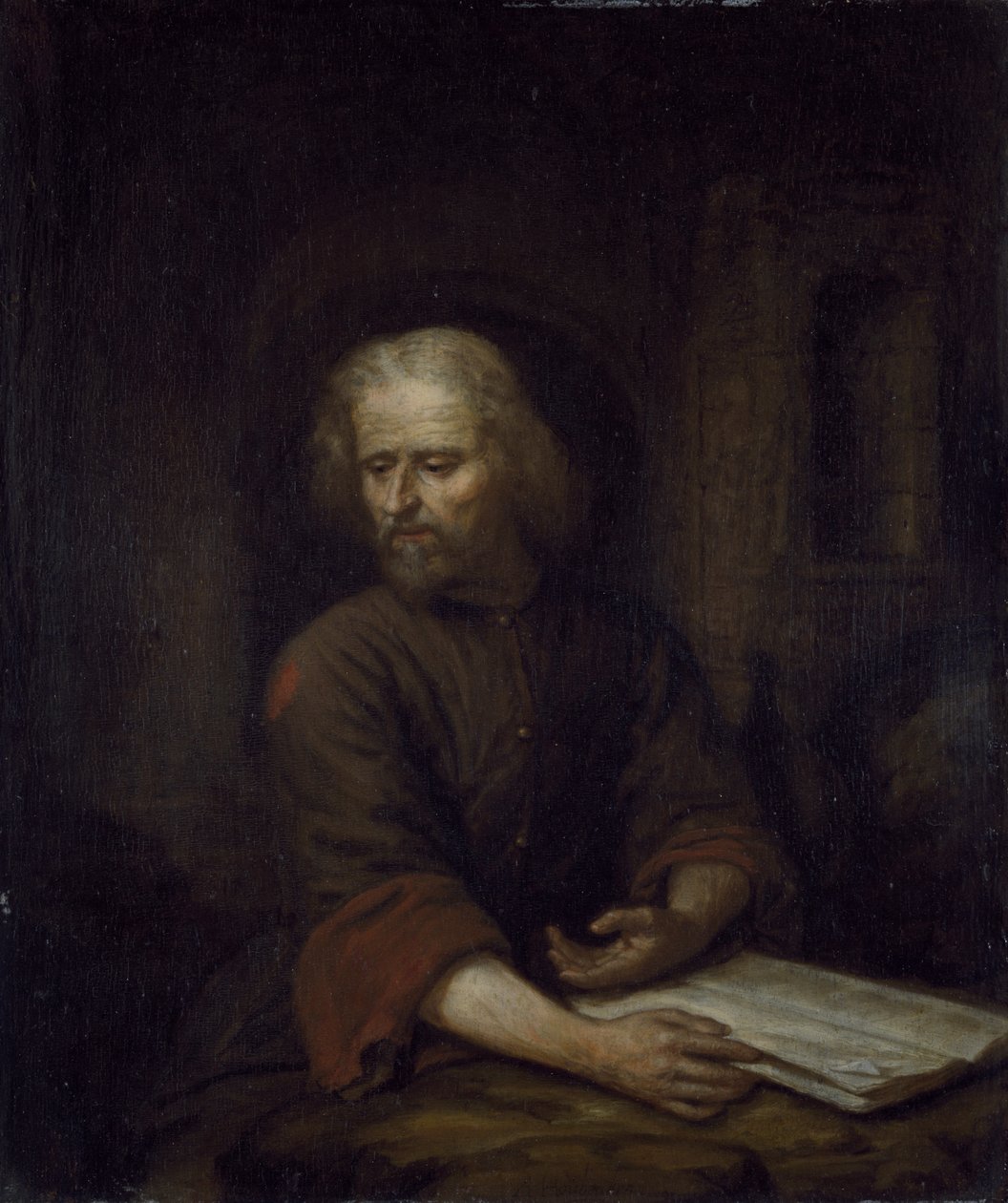 St. Jeroným (olej na desce) od Arnold Houbraken