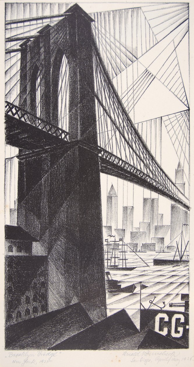 Brooklynský most od Arnold Ronnebeck