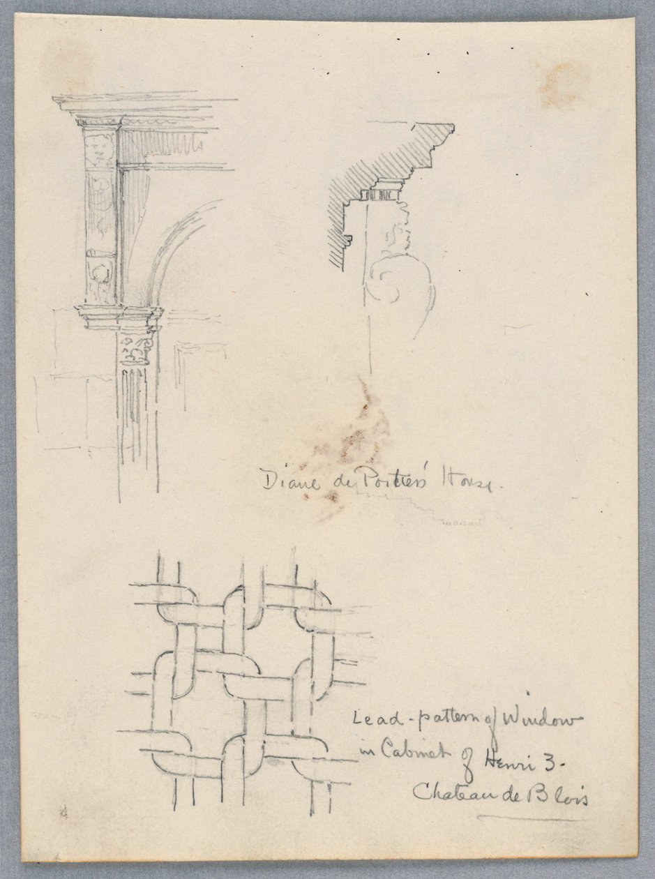 Architektonické detaily z domu Diane de Poitiers od Arnold William Brunner
