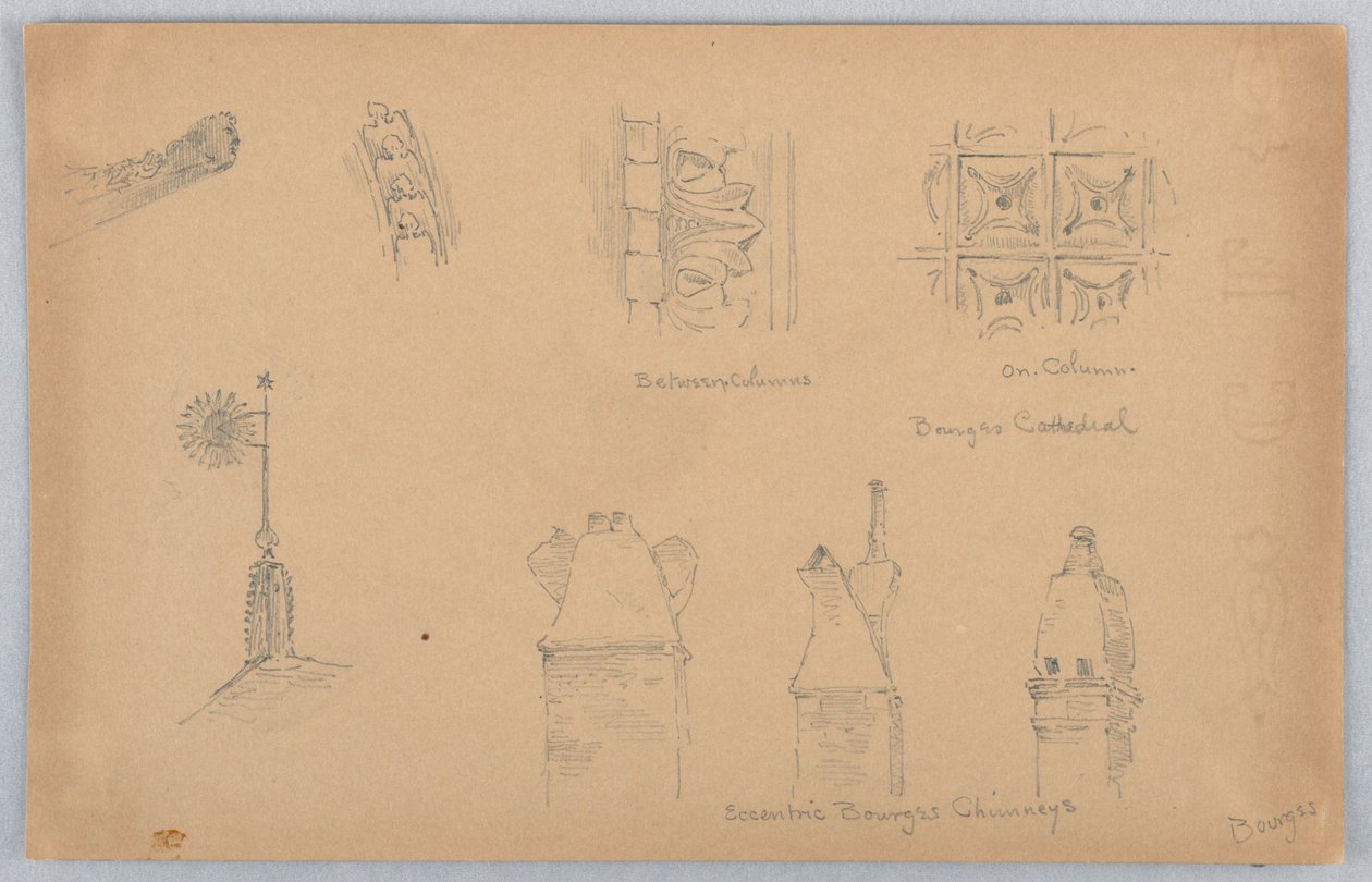 Architektonické detaily v Bourges od Arnold William Brunner
