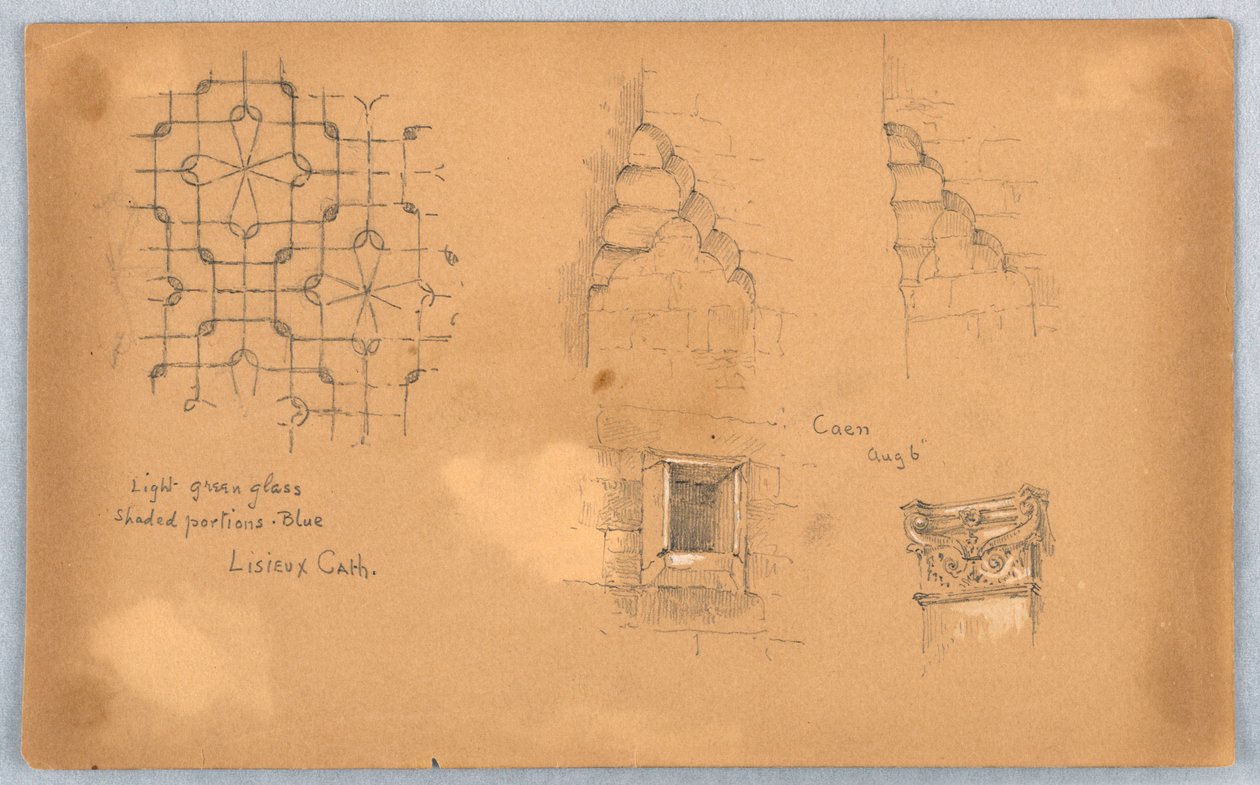 Architektonické detaily katedrály v Lisieux od Arnold William Brunner
