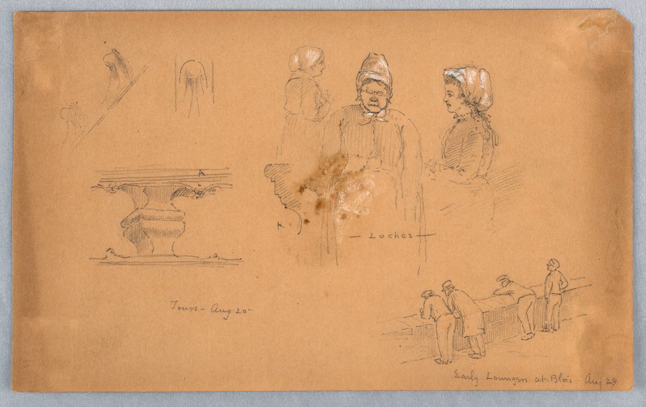 Architektonické a figurální skici od Arnold William Brunner