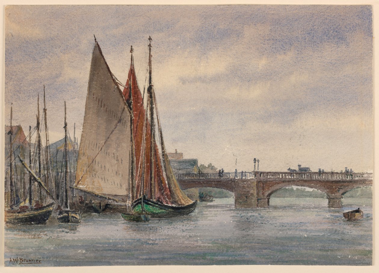 Lodě v Trouville od Arnold William Brunner