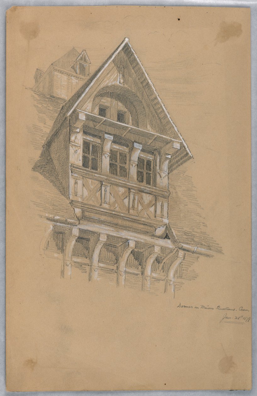 Dormer na Maison des Quatrans, Caen od Arnold William Brunner