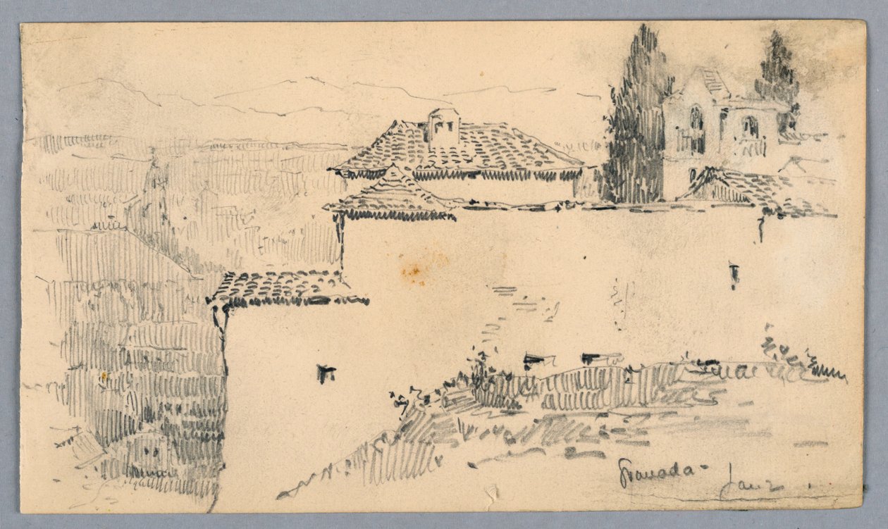 Zahradní zeď, Granada od Arnold William Brunner