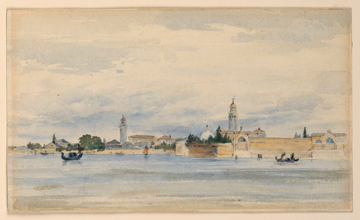 Starý hřbitov, Benátky od Arnold William Brunner