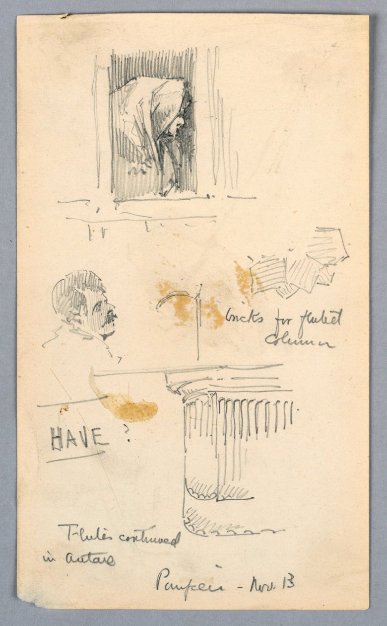 Skici v Pompejích od Arnold William Brunner