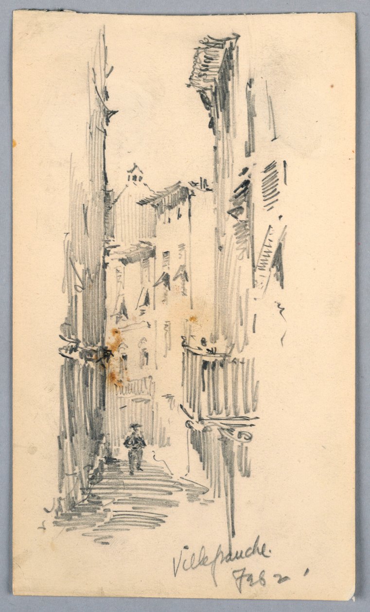 Ulice ve Villefranche od Arnold William Brunner