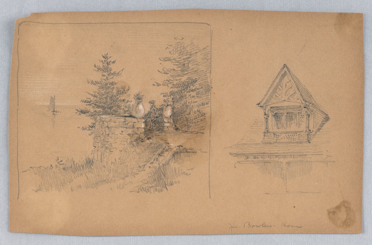 Dvě skici domu pana Bowlea od Arnold William Brunner