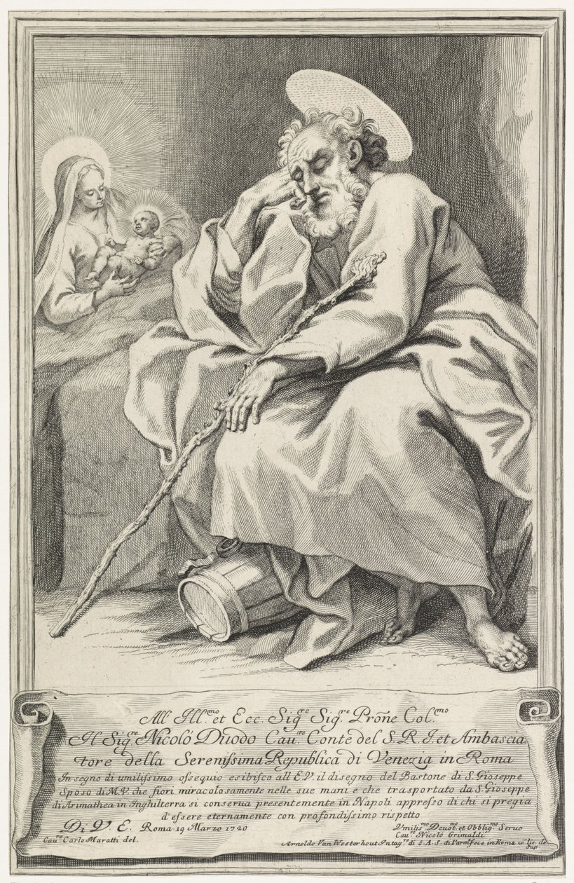 Spící Josef od Arnold van Westerhout