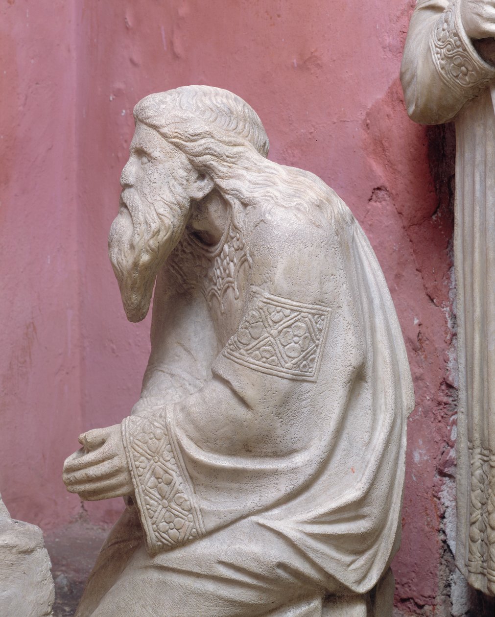 Detail z Narození Páně (mramor) od Arnolfo di Cambio