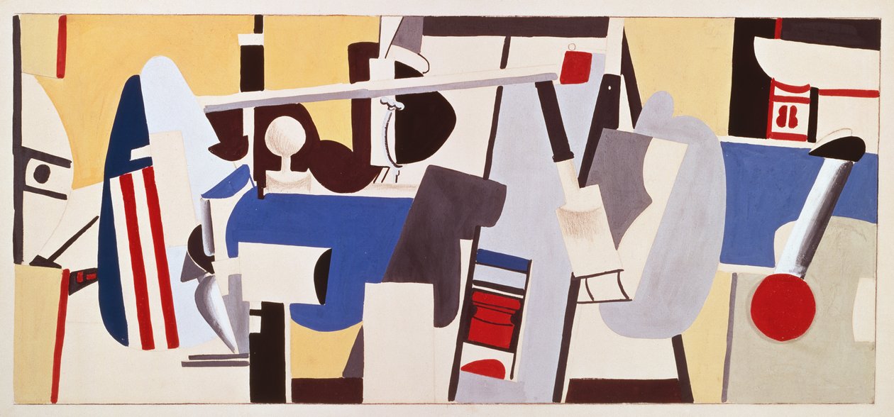 Studie pro nástěnnou malbu pro administrativní budovu, letiště Newark, New Jersey od Arshile Gorky