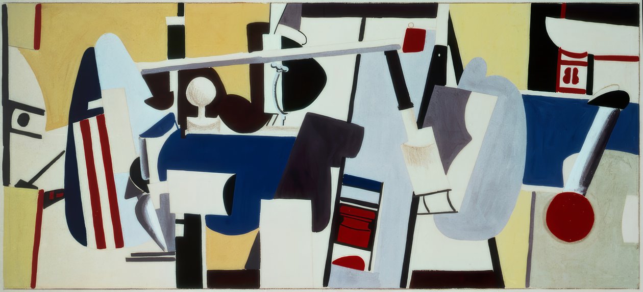 Studie pro nástěnnou malbu pro administrativní budovu, letiště Newark, New Jersey od Arshile Gorky