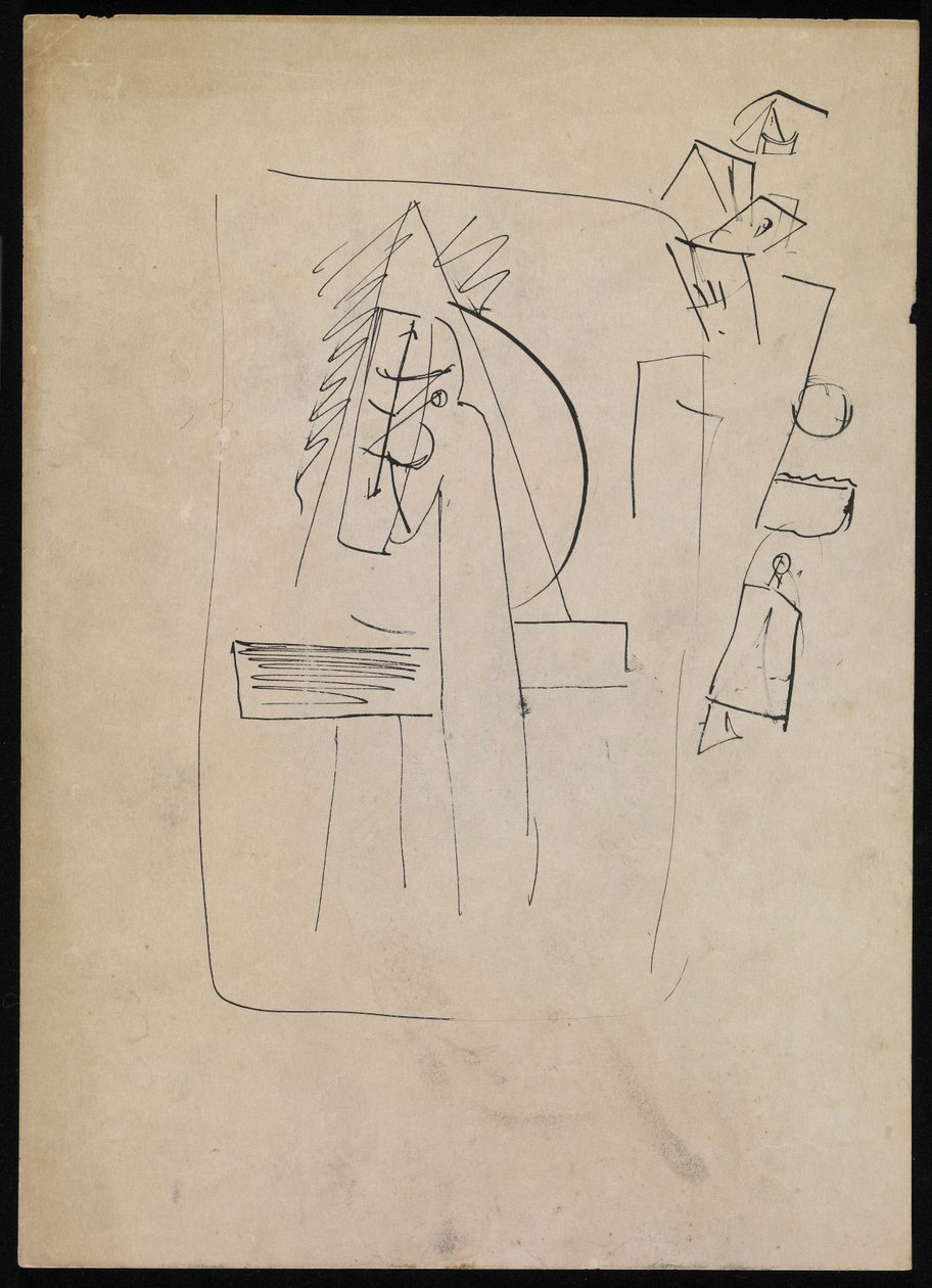 Bez názvu (pero a inkoust na papíře) od Arshile Gorky