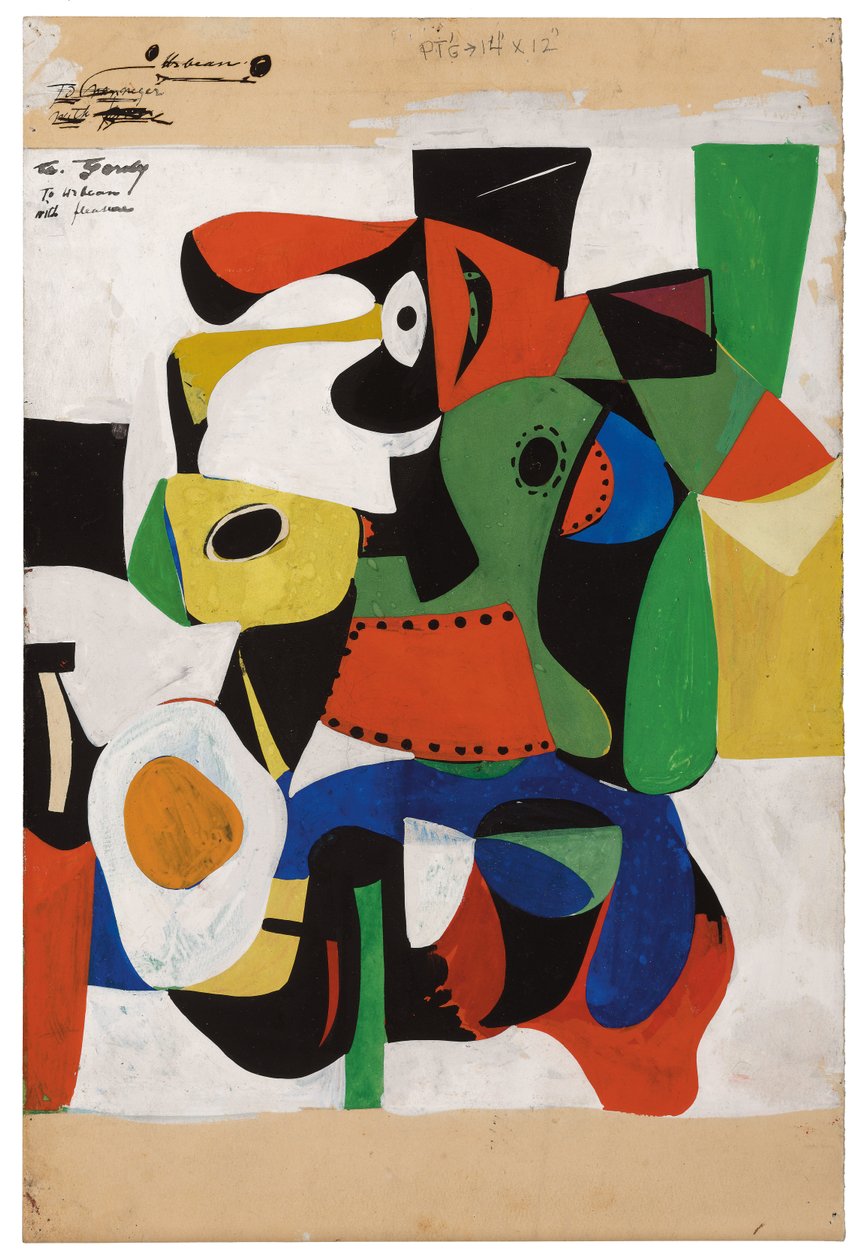 Bez názvu, cca 1941 (grafit a kvaš na papíře) od Arshile Gorky