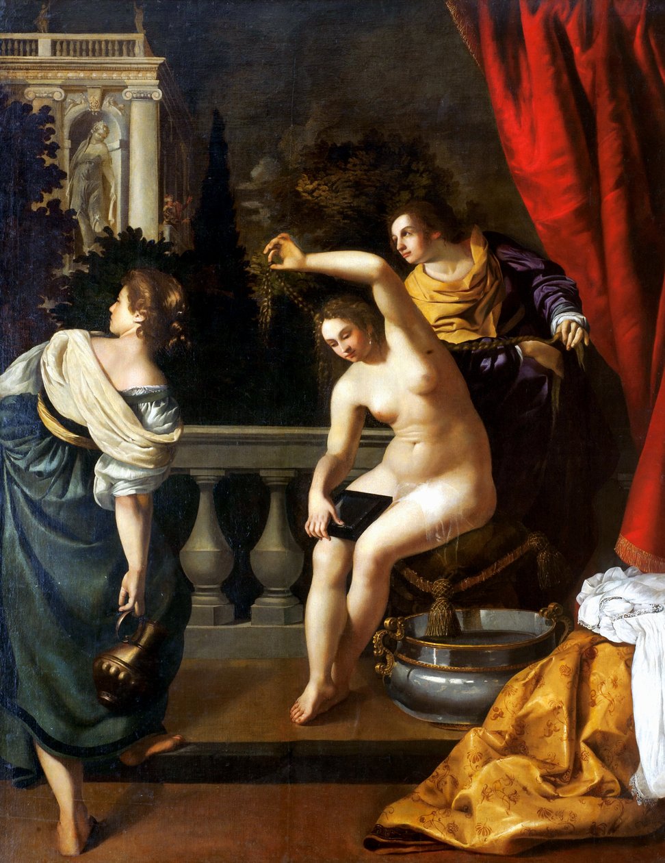 Betsabé v její lázni od Artemisia Gentileschi