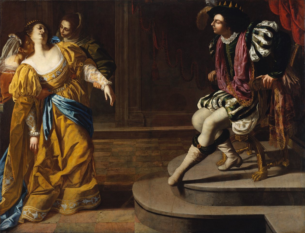 Esther a Ahasuerus od Artemisia Gentileschi