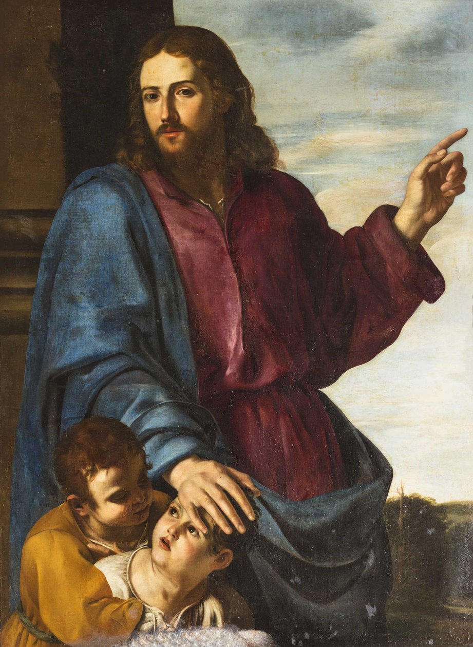 Kristus žehná dětem Nechte malé děti přicházet ke mně, c. 1629-1630. od Artemisia Gentileschi