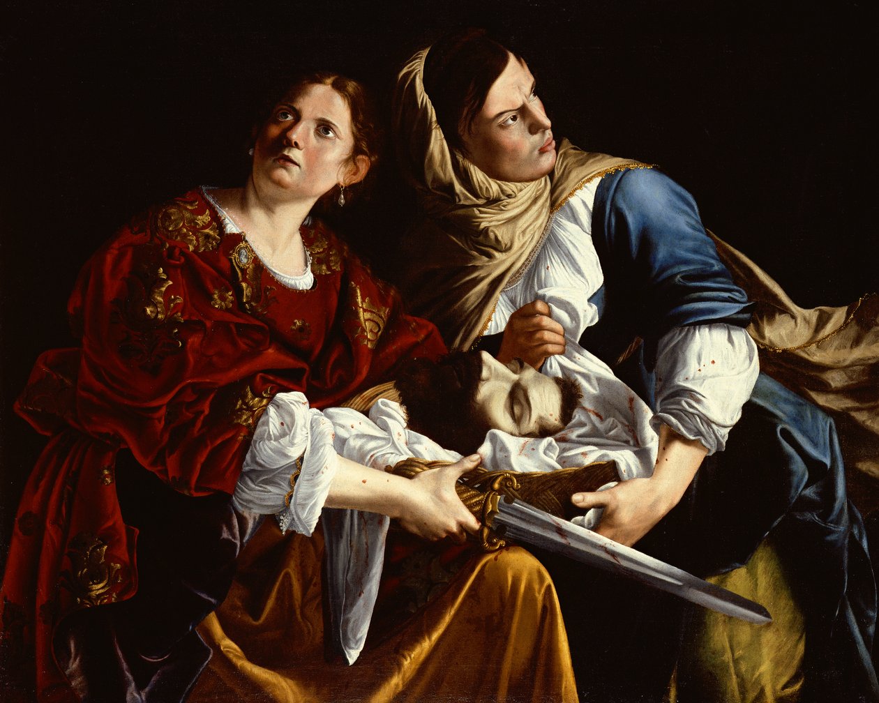 Judith a její služebná s hlavou Holoferna (olej na plátně) od Artemisia Gentileschi
