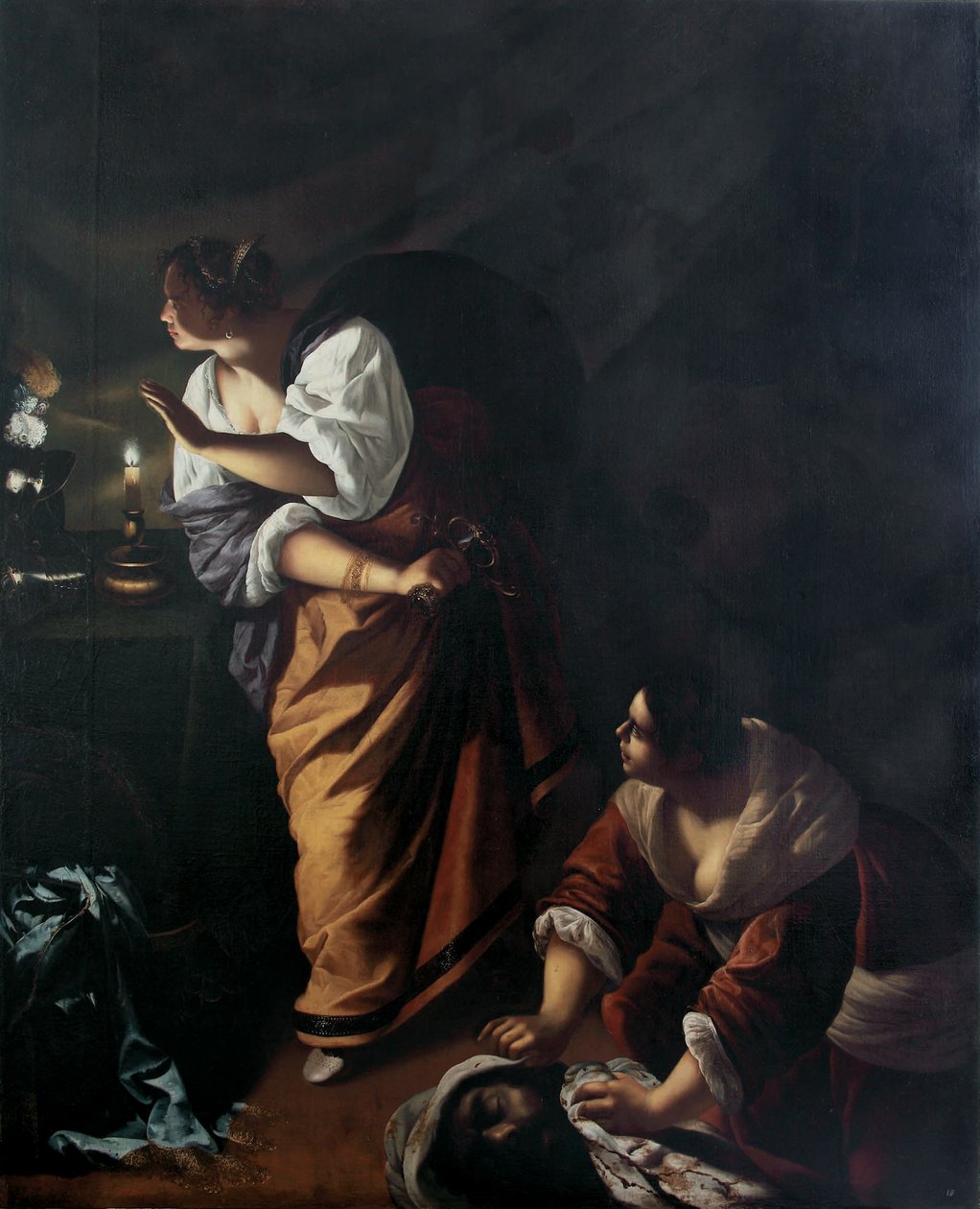Judith a její služebná Abra s hlavou Holoferna, c. 1647-1648 od Artemisia Gentileschi