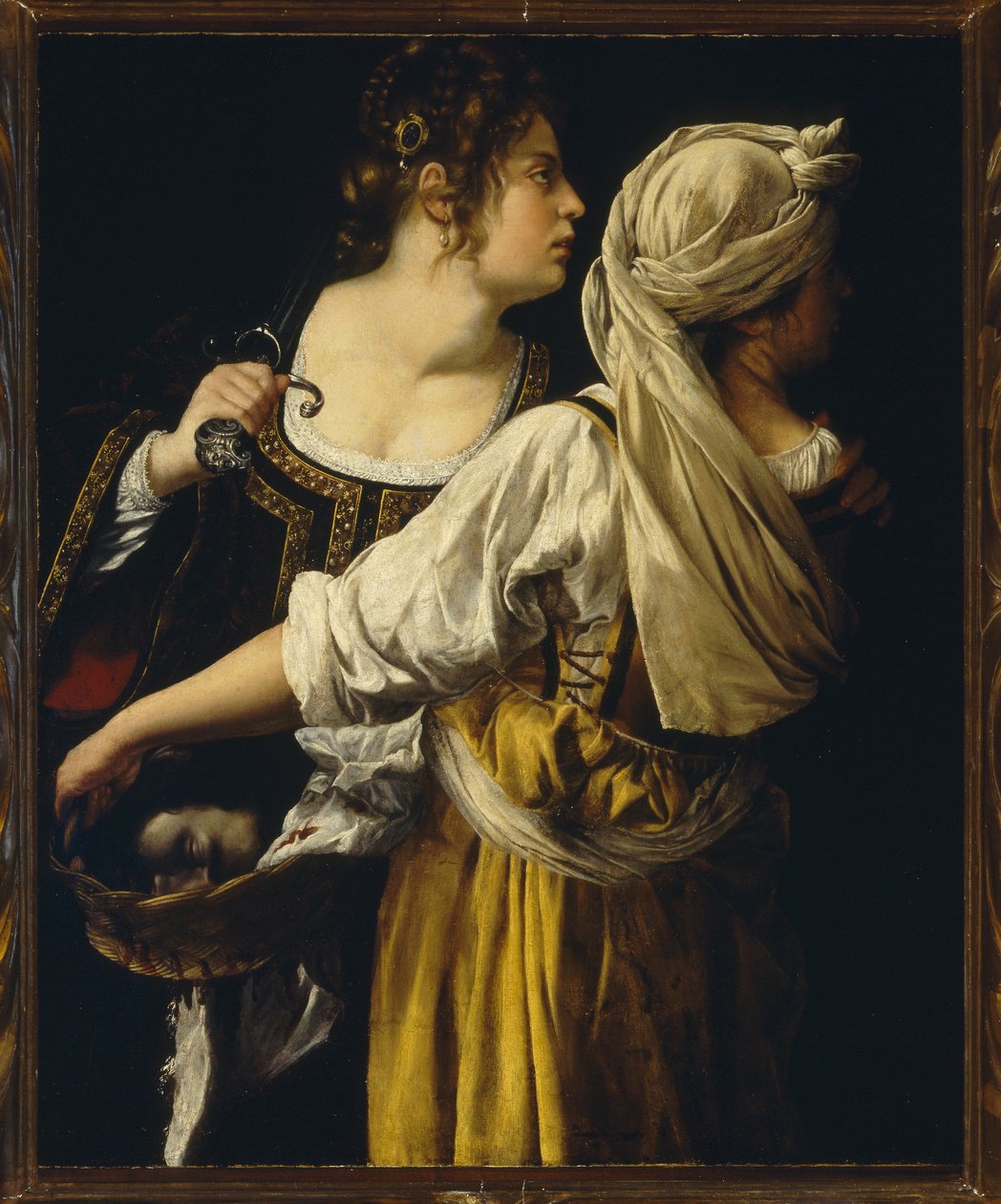 Judita a hlava Holoferna, kolem 1615 (olej na plátně) od Artemisia Gentileschi