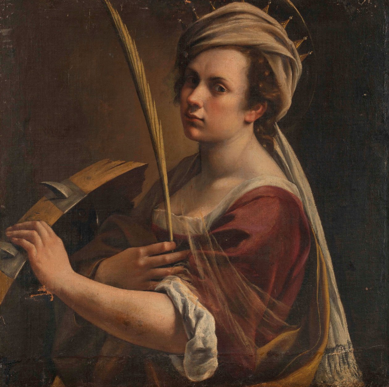 Autoportrét jako svatá Kateřina Alexandrijská, kolem roku 1616 (olej na plátně) od Artemisia Gentileschi