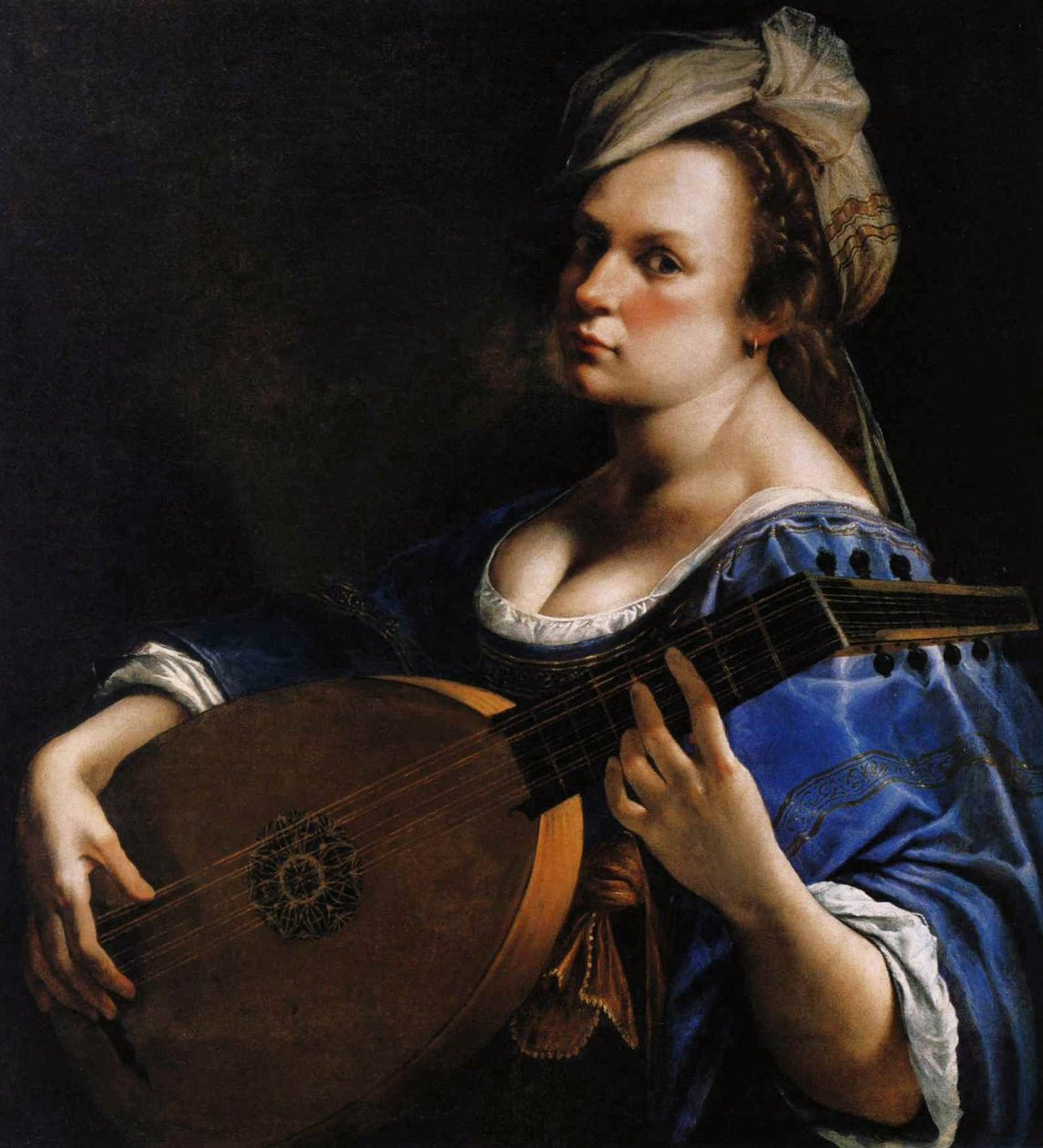 Autoportrét jako hráč na loutnu, c.1615-18 od Artemisia Gentileschi