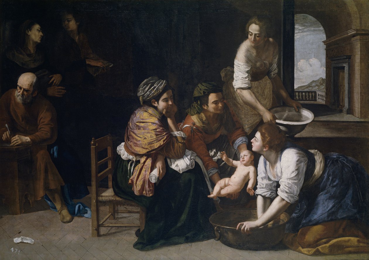 Narození svatého Jana Křtitele od Artemisia Gentileschi