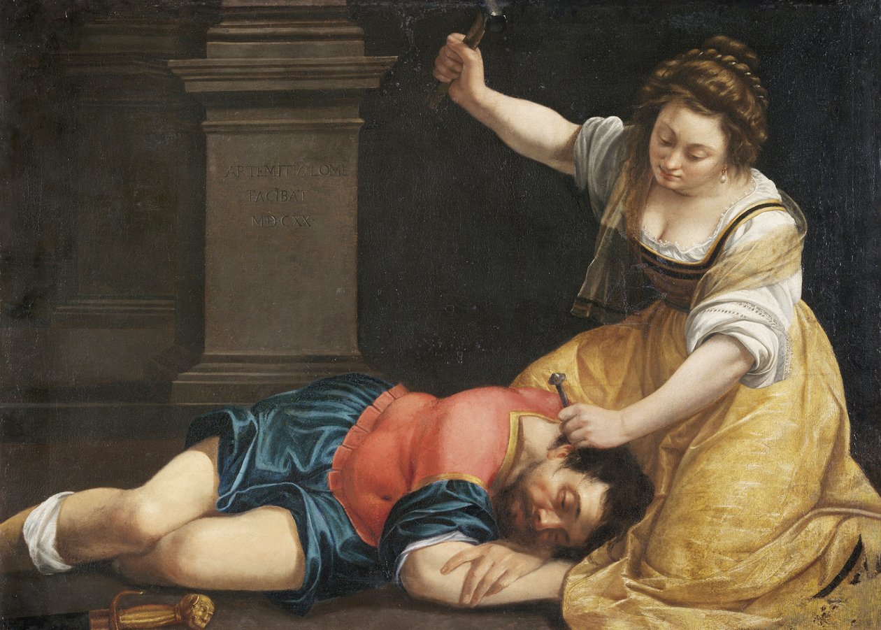 Yael tuant Sisera - Jael a Sisera par Gentileschi, Artemisia (1598-1653), c. 1620 - Olej na plátně, 86x125 - Muzeum Szepmuveszeti, Budapešť od Artemisia Gentileschi