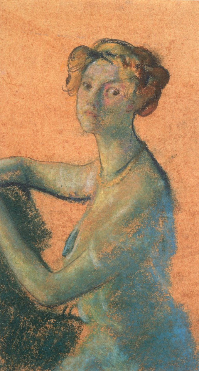 Žena s oranžovým pozadím od A.B. Daviesova kniha, vydání -25, 50 od Arthur Bowen Davies