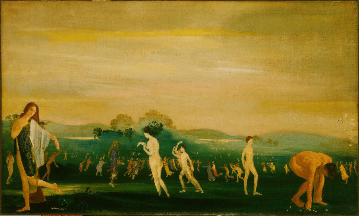 Elysejská pole od Arthur Bowen Davies