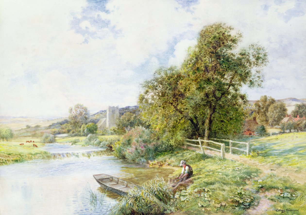 Mladý rybář od Arthur Claude Strachan