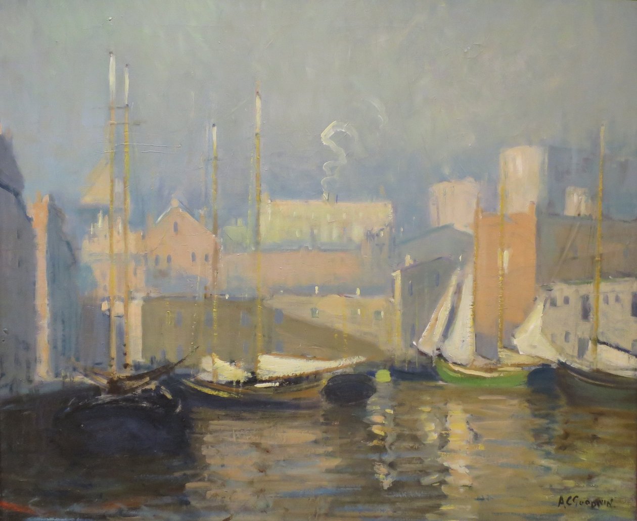 Přístaviště Tea Wharf, Boston od Arthur Clifton Goodwin